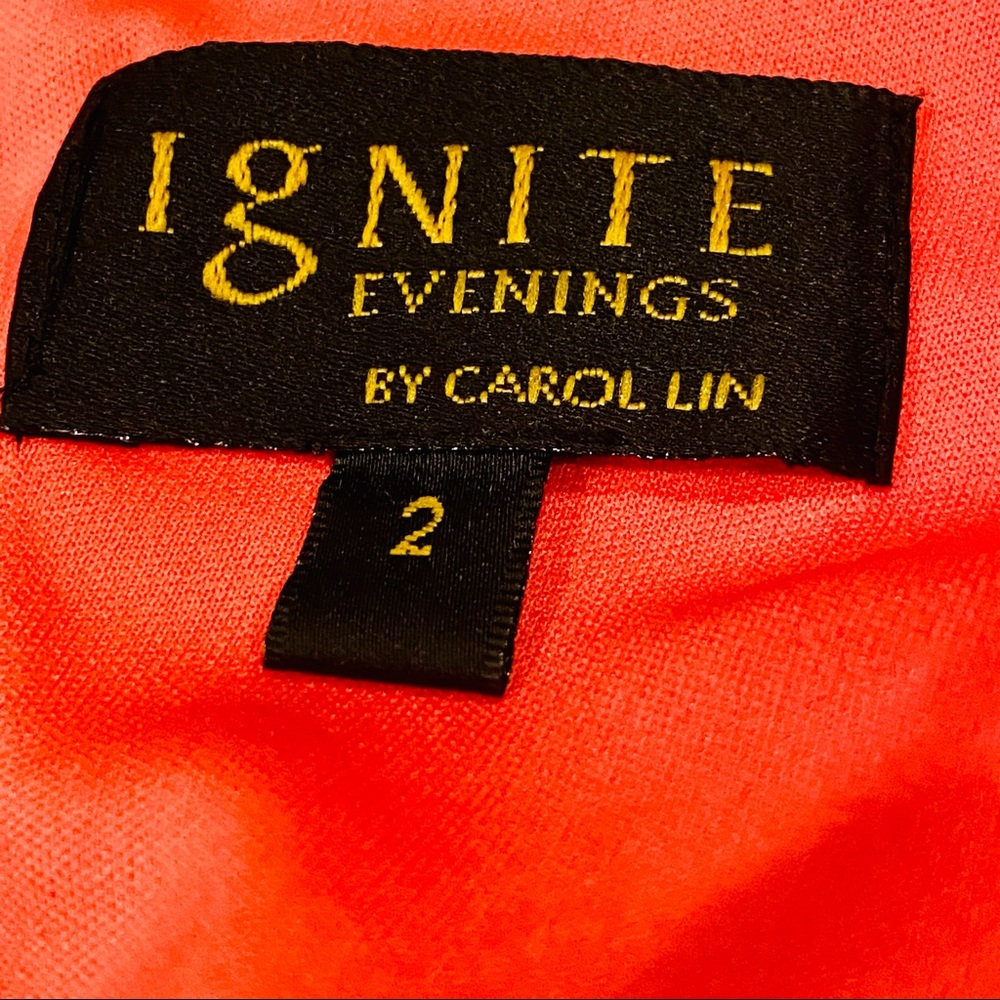 Ignite Evenings Size 2 Coral Color Prom Dress - Picture 13 of 15